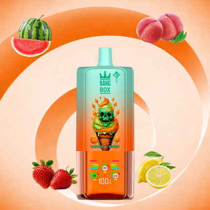 BANG BOX 80000 Puffs 3 in1 Flavor Disposable Vape - Tropical Fruit & Strawberry Watermelon & Lemon Peach