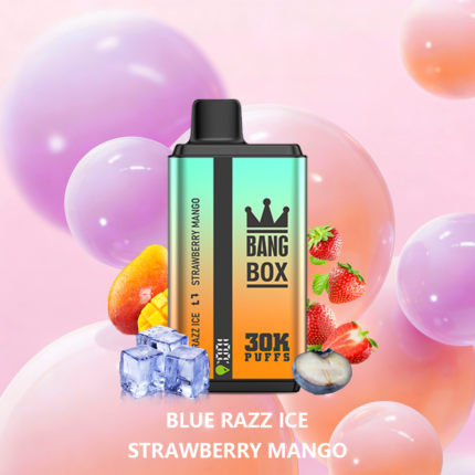 BLUE RAZZ ICE STRAWBERRY MANGO– BANG BOX 30000 Puffs Disposable Vape