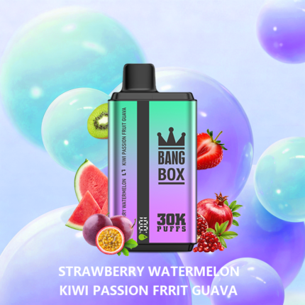 STRAWBERRY WATERMELONKIWI PASSION FRRIT GUAVA – BANG BOX 30000 Puffs Disposable Vape